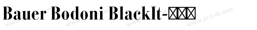 Bauer Bodoni BlackIt字体转换